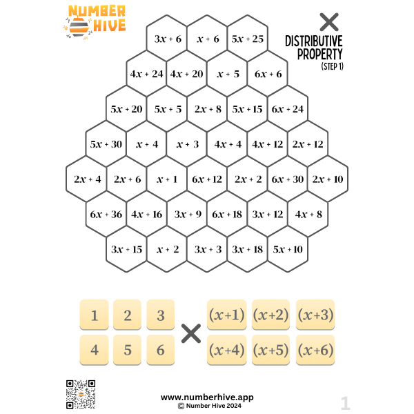 Number Hive Printable Game sheets available for your classroom or at home